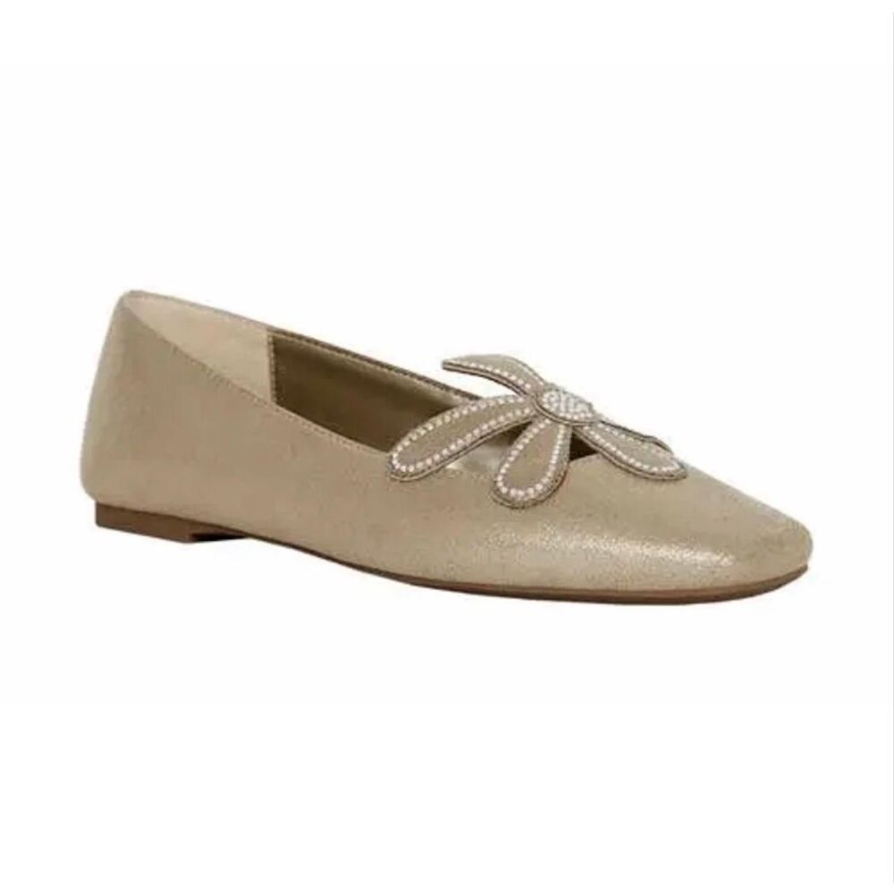 Katy Perry Collections Pearl Beige Bow Slip-On Flats